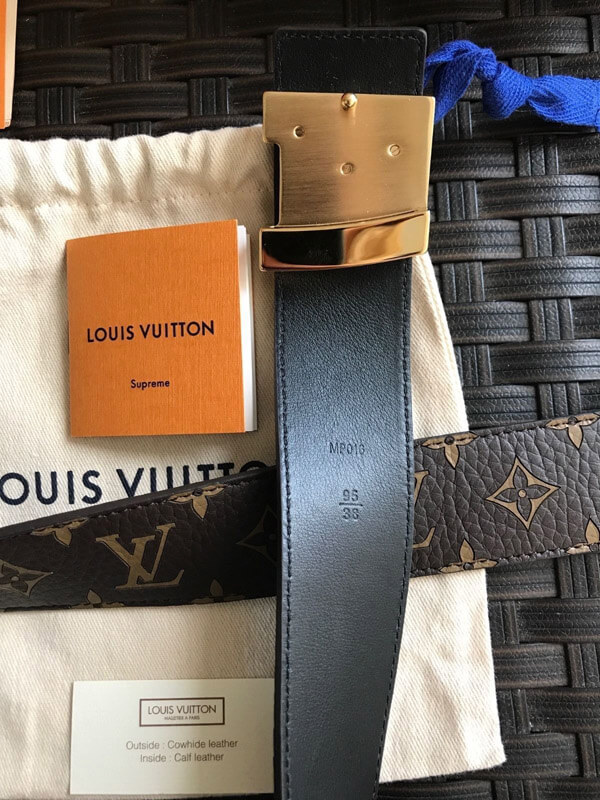ルイ・ヴィトン ルイヴィトン LV アパレル MP016 シュプリーム コラボ モノグラム ベルト メンズ